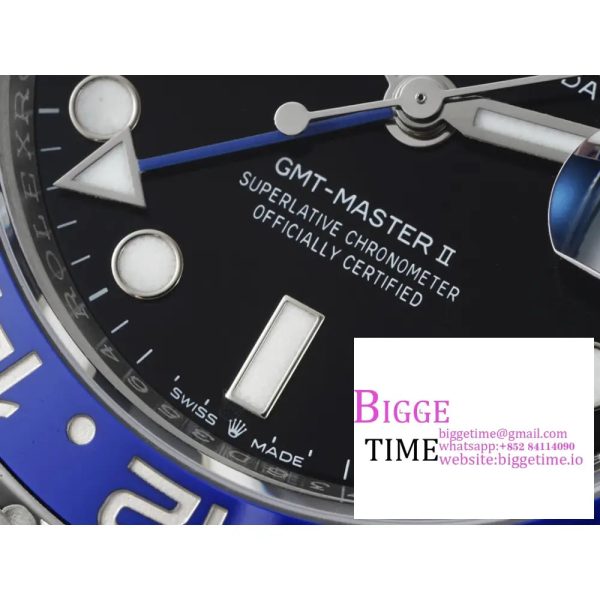 GMT-Master II 126710 BLNR 904L Black/Blue Ceramic Bezel Oyster Bracelet C+F DD3285 - Image 3