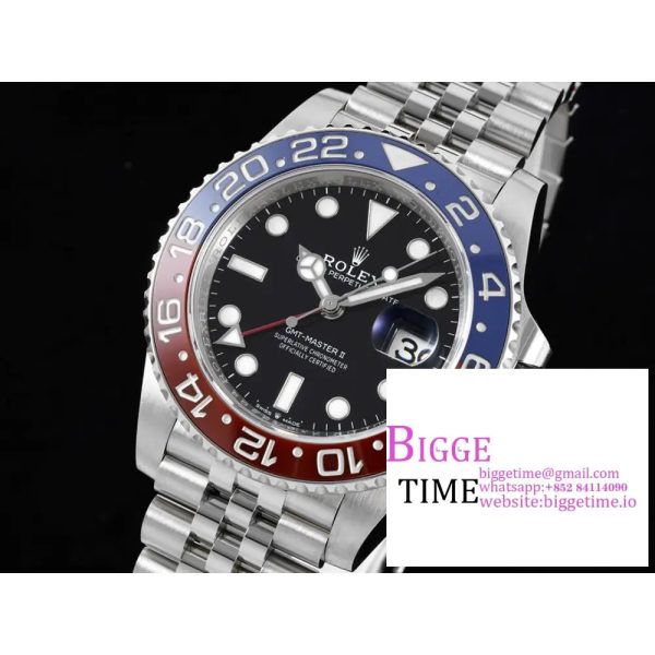 GMT-Master II 126710 BLRO 904L Blue/Red Ceramic Bezel Jubilee Bracelet C+F DD3285 - Image 3