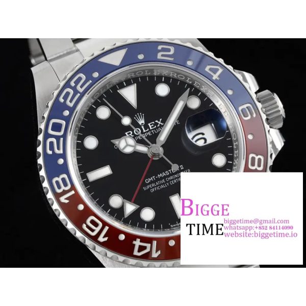 GMT-Master II 126710 BLRO 904L Blue/Red Ceramic Bezel Oyster Bracelet C+F DD3285 - Image 3