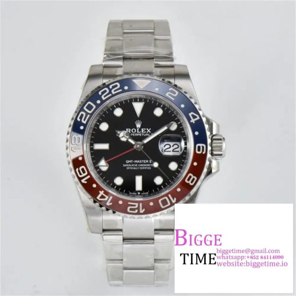 GMT-Master II 126710 BLRO Red/Blue Ceramic 904L Steel Clean Factory Best Edition on Oyster Bracelet DD3285 CHS