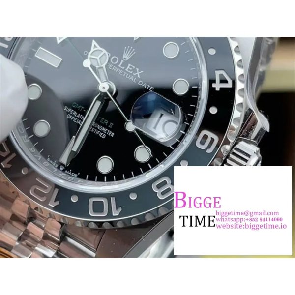 GMT-Master II 126710 GRNR 904L Black/Grey Ceramic Bezel Jubilee Bracelet ARF SH3285 - Image 6
