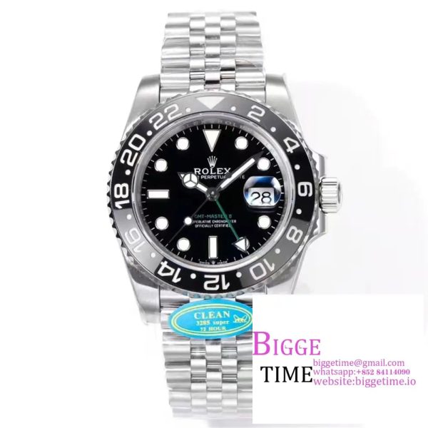 GMT-Master II 126710 GRNR Black/Gray Ceramic 904L Steel Clean 1:1 Best Edition on Jubilee Strap DD3285