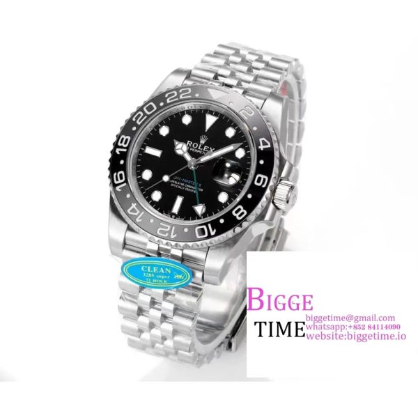 GMT-Master II 126710 GRNR Black/Gray Ceramic 904L Steel Clean 1:1 Best Edition on Jubilee Strap DD3285 - Image 4