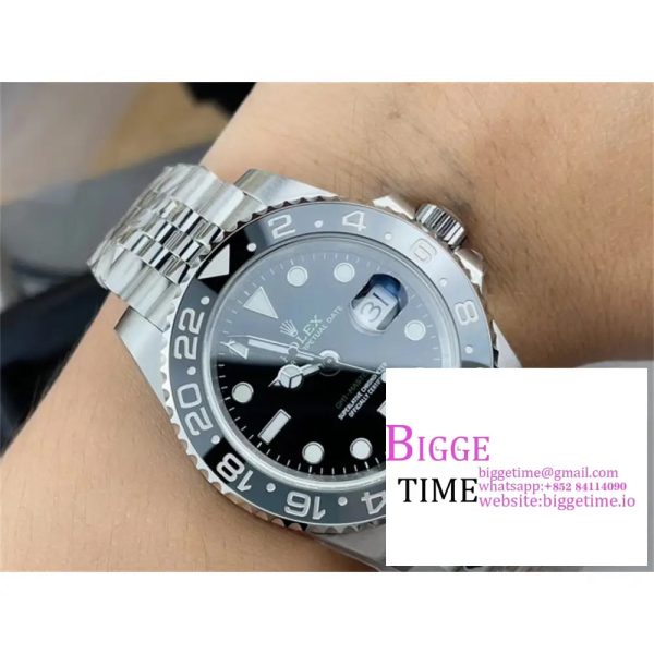 GMT-Master II 126710 GRNR Black/Gray Ceramic 904L Steel Clean 1:1 Best Edition on Jubilee Strap DD3285 - Image 3