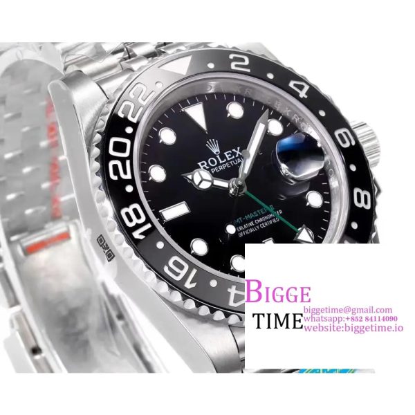 GMT-Master II 126710 GRNR Black/Gray Ceramic 904L Steel Clean 1:1 Best Edition on Jubilee Strap DD3285 - Image 2