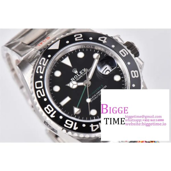 GMT-Master II 126710 GRNR Black/Gray Ceramic 904L Steel Clean 1:1 Best Edition on Oyster Strap DD3285 - Image 5