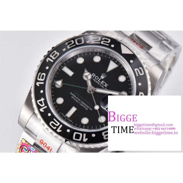 GMT-Master II 126710 GRNR Black/Gray Ceramic 904L Steel Clean 1:1 Best Edition on Oyster Strap DD3285 - Image 6