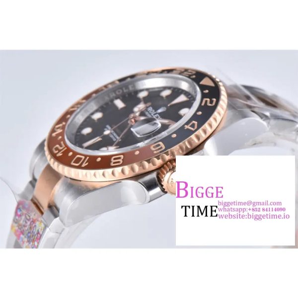 GMT-Master II 126711 CHNR Black/Brown Ceramic Clean Factory Best Edition on SS/RG Bracelet DD3285 CHS - Image 7