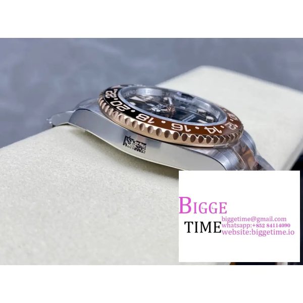 GMT-Master II 126711 CHNR Root Beer 904L Black/Brown Ceramic Bezel RG/SS Oyster Bracelet C+F DD3285 - Image 5