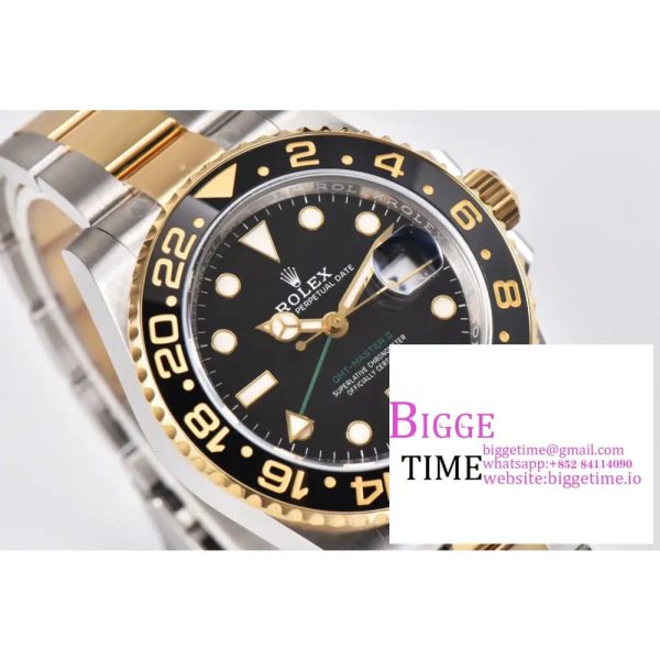 GMT Master II 126713 SS Clean 1:1 Best Edition Black Dial on YG/SS Jubilee Bracelet DD3285 - Image 8