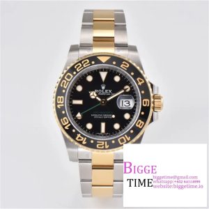 GMT Master II 126713 SS Clean 1:1 Best Edition Black Dial on YG/SS Jubilee Bracelet DD3285