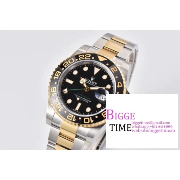 GMT Master II 126713 SS Clean 1:1 Best Edition Black Dial on YG/SS Jubilee Bracelet DD3285 - Image 6