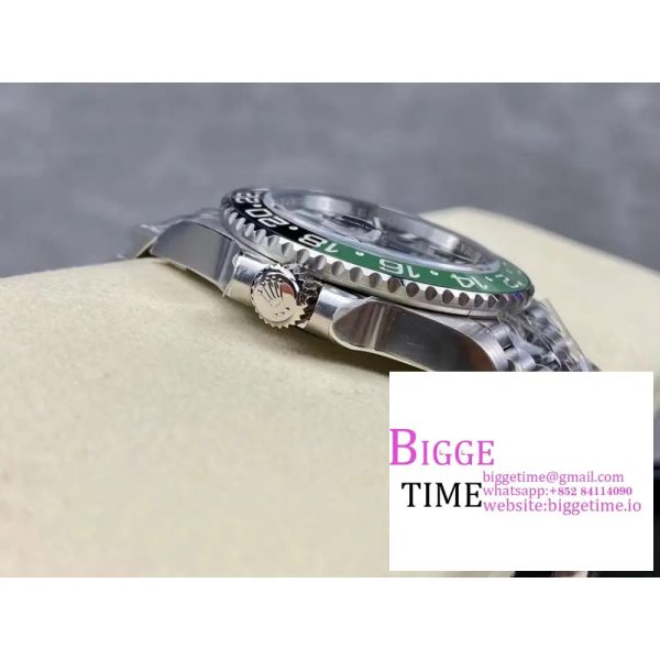 GMT-Master II 126720 VTNR 904L Sprite Black/Green Ceramic Bezel Jubilee Bracelet C+F DD3285 - Image 6