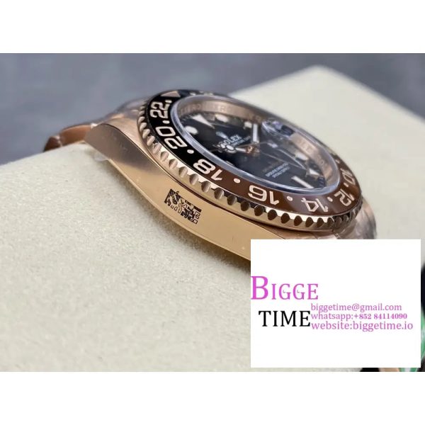 GMT-Master II RG 126715 CHNR 904L Black/Brown Ceramic Bezel RG Oyster Bracelet C+F DD3285 - Image 3