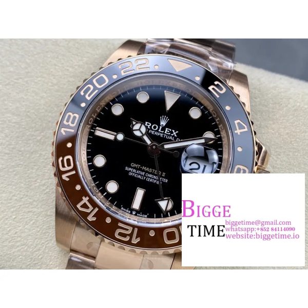 GMT-Master II RG 126715 CHNR 904L Black/Brown Ceramic Bezel RG Oyster Bracelet C+F DD3285 - Image 2