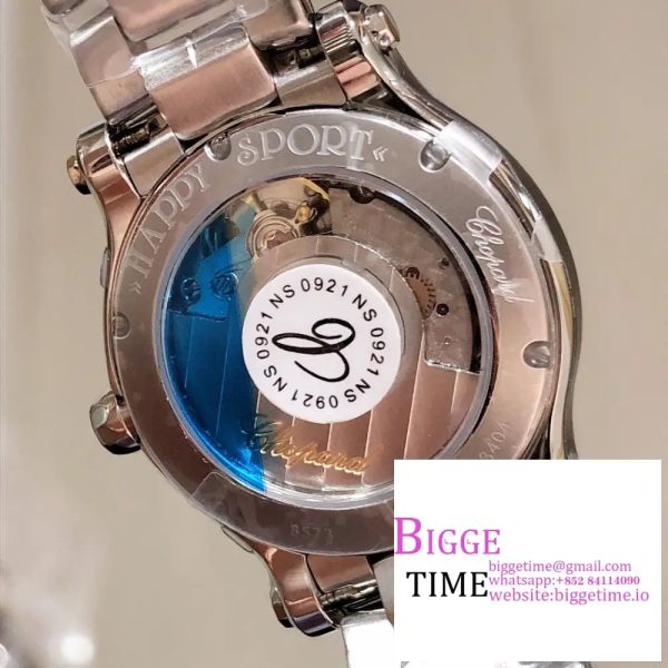 Happy Sport 30mm Blue Dial SS Bracelet NRF A2892 - Image 9