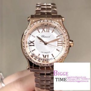 Happy Sport 30mm Diamond Bezel RG White Dial RG Bracelet NRF A2892