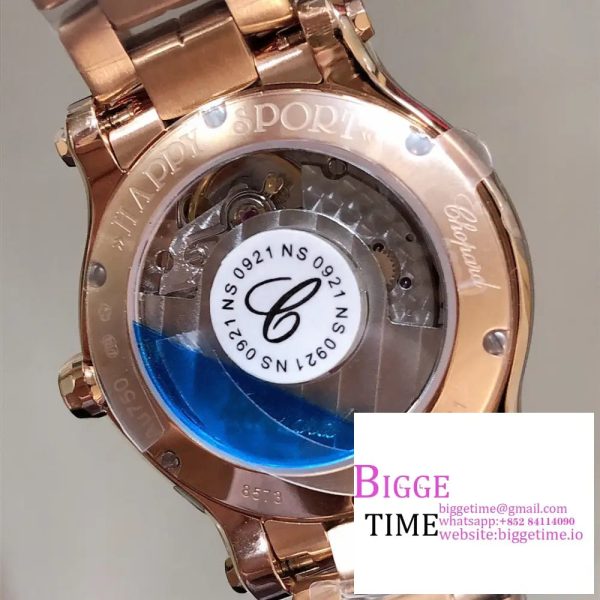 Happy Sport 30mm Diamond Bezel RG White Dial RG Bracelet NRF A2892 - Image 9