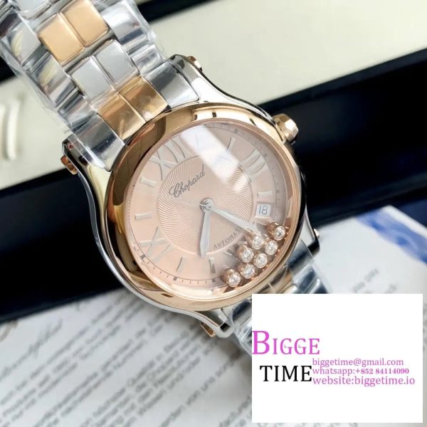 Happy Sport 30mm RG/SS Champagne Dial RG/SS Bracelet NRF A2892 - Image 5
