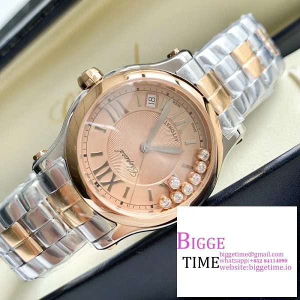 Happy Sport 30mm RG/SS Champagne Dial RG/SS Bracelet NRF A2892 - Image 4