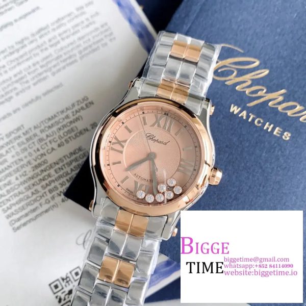 Happy Sport 30mm RG/SS Champagne Dial RG/SS Bracelet NRF A2892 - Image 2