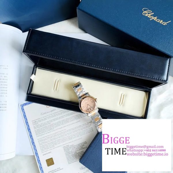Happy Sport 30mm RG/SS Champagne Dial RG/SS Bracelet NRF A2892 - Image 8
