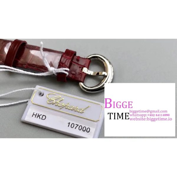 Happy Sport 30mm White Dial Red Leather Strap NRF A2892 - Image 6