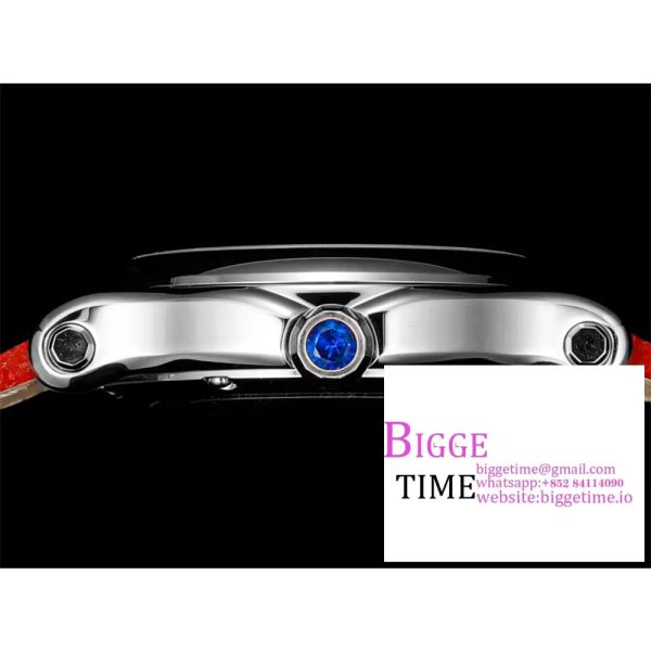 Happy Sport 30mm White Dial Red Leather Strap TF A2892 - Image 5