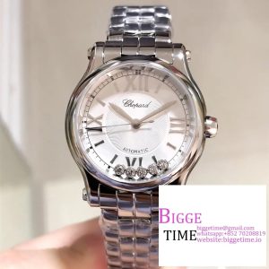 Happy Sport 30mm White Dial SS Bracelet NRF A2892