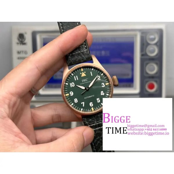 IBig Pilot IW329702 Bronze M+F 1:1 Best Edition Green Dial On Green Leather Strap SEIKO 8N-24 - Image 2
