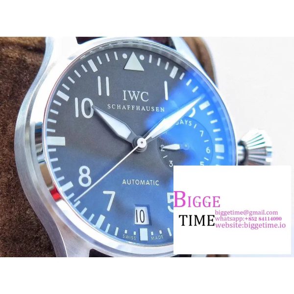 IWC Big Pilot 46mm IW500402 Grey Dial Brown Leather Strap ZF A51111 - Image 4