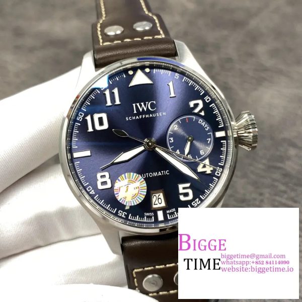 IWC Big Pilot 46mm IW500908 Blue Dial Brown Leather Strap ZF A51111 - Image 2