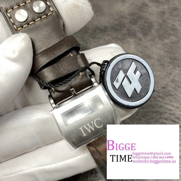 IWC Big Pilot 46mm IW500908 Blue Dial Brown Leather Strap ZF A51111 - Image 9