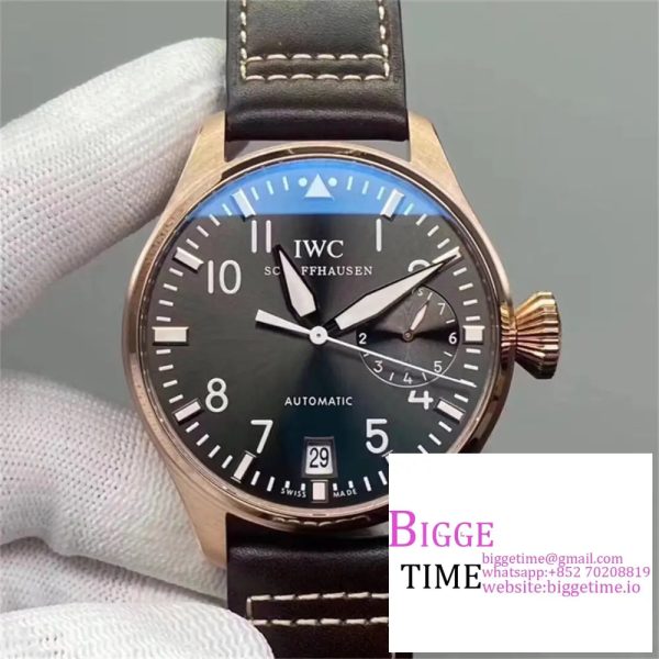 IWC Big Pilot 46mm IW500917 RG Grey Dial Brown Leather Strap ZF A51111