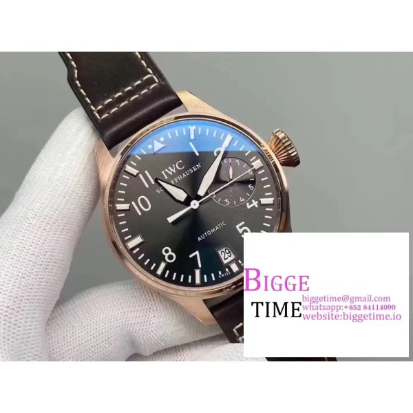 IWC Big Pilot 46mm IW500917 RG Grey Dial Brown Leather Strap ZF A51111 - Image 2
