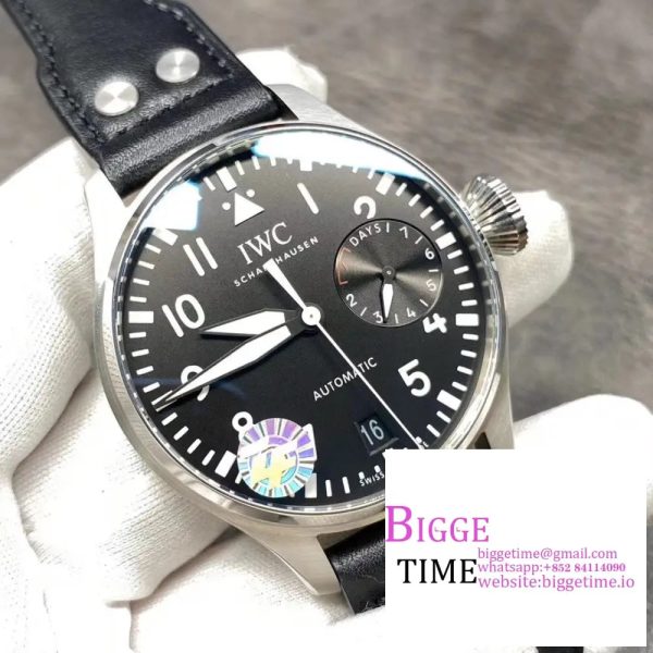 IWC Big Pilot 46mm IW501001 Black Dial Black Leather Strap ZF A51111 - Image 3