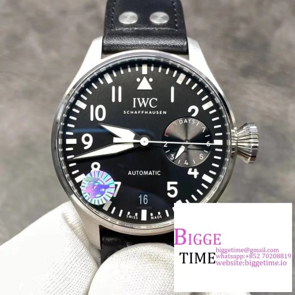 IWC Big Pilot 46mm IW501001 Black Dial Black Leather Strap ZF A51111
