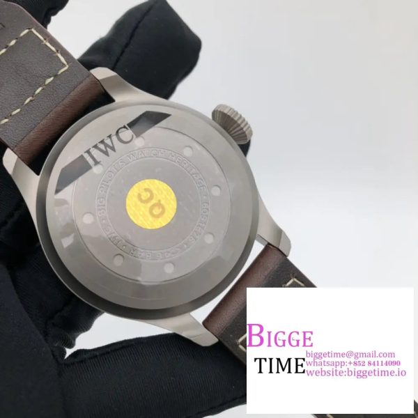 IWC Big Pilot 46mm IW501004 Titanium Black Dial Brown Leather Strap ZF A51111 - Image 9