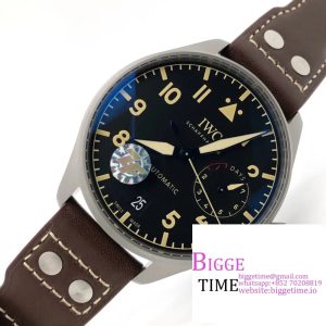 IWC Big Pilot 46mm IW501004 Titanium Black Dial Brown Leather Strap ZF A51111