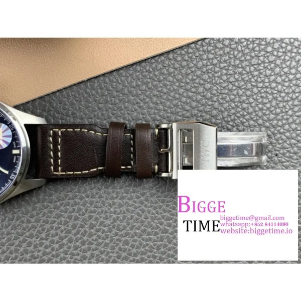 IWC Big Pilot 46mm IW502710 Blue Dial Brown Leather Strap YLF A52850 - Image 8