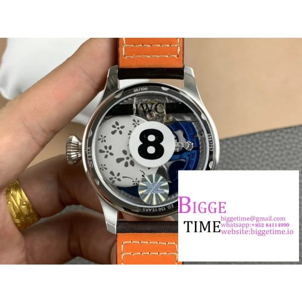 IWC Big Pilot 46mm IW502710 Blue Dial Brown Leather Strap YLF A52850 - Image 9