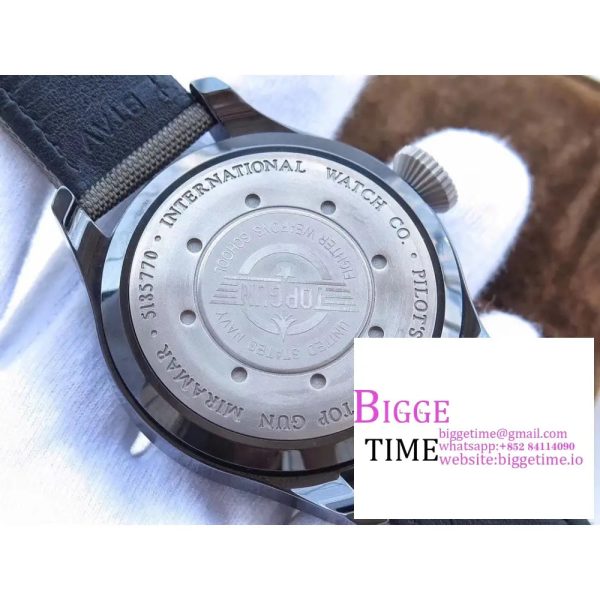 IWC Big Pilot 48mm IW501902 Ceramic Grey Dial Grey Nylon Strap ZF A51111 - Image 9