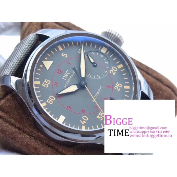 IWC Big Pilot 48mm IW501902 Ceramic Grey Dial Grey Nylon Strap ZF A51111 - Image 4