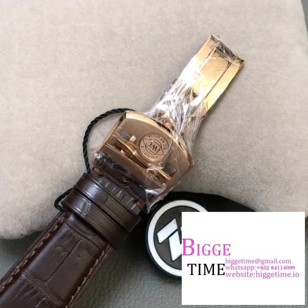 IWC Da Vinci Chrono 42mm RG White Dial Brown Leather Strap ZF A7750 - Image 8