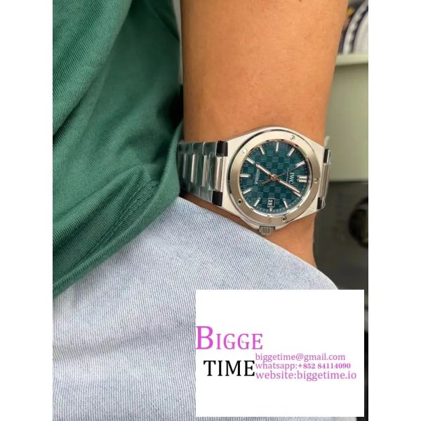 IWC Ingenieur 40mm  Green Dial SS Bracelet V7F A2892 - Image 8