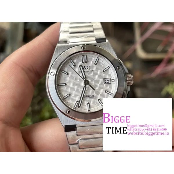 IWC Ingenieur 40mm  White Dial SS Bracelet V7F A2892 - Image 6