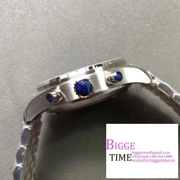 IWC Pilot Chrono 43mm IW377717 Blue Dial SS Bracelet ZF A7750 - Image 6