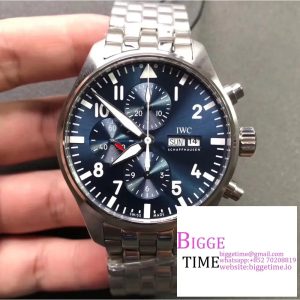 IWC Pilot Chrono 43mm IW377717 Blue Dial SS Bracelet ZF A7750