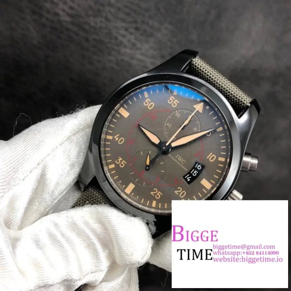 IWC Pilot Chrono TopGun 46mm IW388002 Green Dial Green Nylon Strap ZF A7750 - Image 2