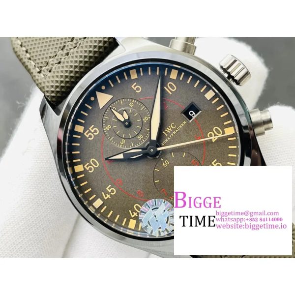 IWC Pilot Chrono TopGun 46mm IW388002 Green Dial Green Nylon Strap ZF A7750 - Image 2